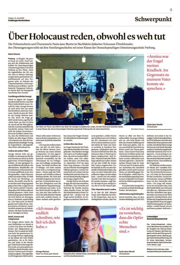 Über Holocaust reden, obwohl es weh tut